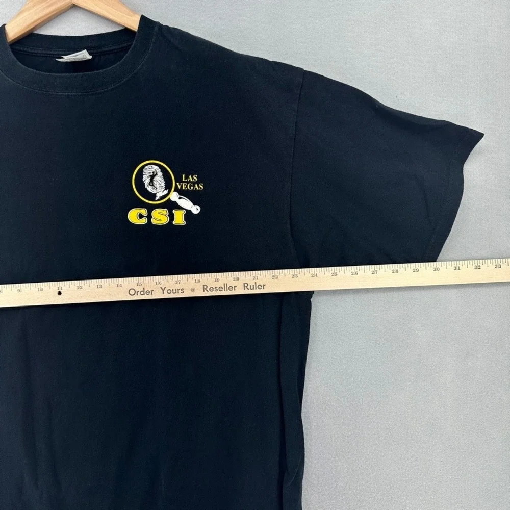 VTG 2003 CSI Las Vegas Crime Scene Investigator Shirt 2XL Black Anvil USA Street - Picture 8 of 8